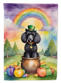 Black Poodle St Patrick's Day Garden Flag Mailbox Flag Decorative Yard Flag Banner Outside Patio Artwork Yard Flower Beds, Garden Size, Multicolor (Default: Default)