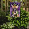 French Bulldog King of Mardi Gras Garden Flag Mailbox Flag Decorative Yard Flag Banner Outside Patio Artwork Yard Flower Beds, Garden Size, Multicolor