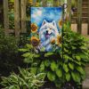Samoyed in Sunflowers Garden Flag Mailbox Flag Decorative Yard Flag Banner Outside Patio Artwork Yard Flower Beds, Garden Size, Multicolor