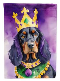Gordon Setter King of Mardi Gras Garden Flag Mailbox Flag Decorative Yard Flag Banner Outside Patio Artwork Yard Flower Beds, Garden Size, Multicolor (Default: Default)