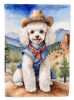 Poodle Cowboy Welcome Garden Flag Mailbox Flag Decorative Yard Flag Banner Outside Patio Artwork Yard Flower Beds, Garden Size, Multicolor