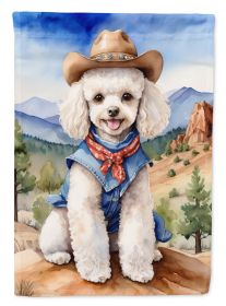 Poodle Cowboy Welcome Garden Flag Mailbox Flag Decorative Yard Flag Banner Outside Patio Artwork Yard Flower Beds, Garden Size, Multicolor (Default: Default)