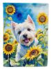 Westie in Sunflowers Garden Flag Mailbox Flag Decorative Yard Flag Banner Outside Patio Artwork Yard Flower Beds, Garden Size, Multicolor