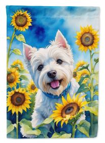 Westie in Sunflowers Garden Flag Mailbox Flag Decorative Yard Flag Banner Outside Patio Artwork Yard Flower Beds, Garden Size, Multicolor (Default: Default)