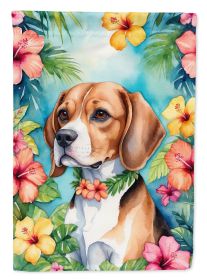 Beagle Luau Garden Flag Mailbox Flag Decorative Yard Flag Banner Outside Patio Artwork Yard Flower Beds, Garden Size, Multicolor (Default: Default)