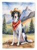 Borzoi Cowboy Welcome Garden Flag Mailbox Flag Decorative Yard Flag Banner Outside Patio Artwork Yard Flower Beds, Garden Size, Multicolor
