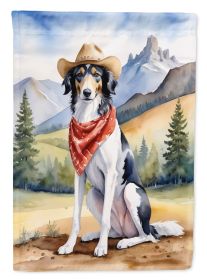 Borzoi Cowboy Welcome Garden Flag Mailbox Flag Decorative Yard Flag Banner Outside Patio Artwork Yard Flower Beds, Garden Size, Multicolor (Default: Default)
