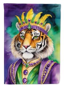 Tiger the King of Mardi Gras Garden Flag Mailbox Flag Decorative Yard Flag Banner Outside Patio Artwork Yard Flower Beds, Garden Size, Multicolor (Default: Default)