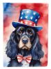 Cocker Spaniel Patriotic American Garden Flag Mailbox Flag Decorative Yard Flag Banner Outside Patio Artwork Yard Flower Beds, Garden Size, Multicolor