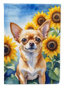 Chihuahua in Sunflowers Garden Flag Mailbox Flag Decorative Yard Flag Banner Outside Patio Artwork Yard Flower Beds, Garden Size, Multicolor (Default: Default)