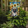 Pug in Sunflowers Garden Flag Mailbox Flag Decorative Yard Flag Banner Outside Patio Artwork Yard Flower Beds, Garden Size, Multicolor