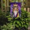 Sheltie King of Mardi Gras Garden Flag Mailbox Flag Decorative Yard Flag Banner Outside Patio Artwork Yard Flower Beds, Garden Size, Multicolor