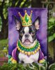 Boston Terrier King of Mardi Gras Garden Flag Mailbox Flag Decorative Yard Flag Banner Outside Patio Artwork Yard Flower Beds, Garden Size, Multicolor