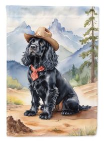Cocker Spaniel Cowboy Welcome Garden Flag Mailbox Flag Decorative Yard Flag Banner Outside Patio Artwork Yard Flower Beds, Garden Size, Multicolor (Default: Default)