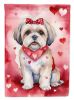 Lhasa Apso My Valentine Garden Flag Mailbox Flag Decorative Yard Flag Banner Outside Patio Artwork Yard Flower Beds, Garden Size, Multicolor