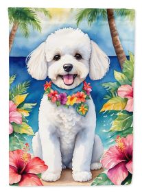 Bichon Frise Luau Garden Flag Mailbox Flag Decorative Yard Flag Banner Outside Patio Artwork Yard Flower Beds, Garden Size, Multicolor (Default: Default)