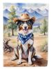 Australian Shepherd Cowboy Welcome Garden Flag Mailbox Flag Decorative Yard Flag Banner Outside Patio Artwork Yard Flower Beds, Garden Size