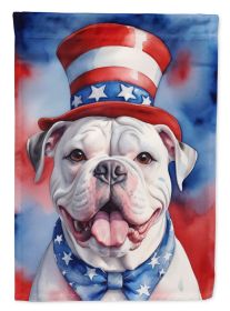 American Bulldog Patriotic American Garden Flag Mailbox Flag Decorative Yard Flag Banner Outside Patio Artwork Yard Flower Beds, Garden Size (Default: Default)