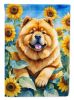 Chow Chow in Sunflowers Garden Flag Mailbox Flag Decorative Yard Flag Banner Outside Patio Artwork Yard Flower Beds, Garden Size, Multicolor