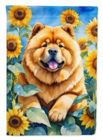 Chow Chow in Sunflowers Garden Flag Mailbox Flag Decorative Yard Flag Banner Outside Patio Artwork Yard Flower Beds, Garden Size, Multicolor (Default: Default)