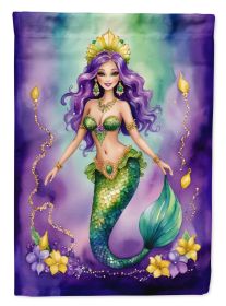 Mermaid Mardi Gras Garden Flag Mailbox Flag Decorative Yard Flag Banner Outside Patio Artwork Yard Flower Beds, Garden Size, Multicolor (Default: Default)