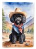Black Poodle Cowboy Welcome Garden Flag Mailbox Flag Decorative Yard Flag Banner Outside Patio Artwork Yard Flower Beds, Garden Size, Multicolor
