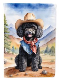 Black Poodle Cowboy Welcome Garden Flag Mailbox Flag Decorative Yard Flag Banner Outside Patio Artwork Yard Flower Beds, Garden Size, Multicolor (Default: Default)