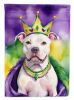 Pit Bull Terrier King of Mardi Gras Garden Flag Mailbox Flag Decorative Yard Flag Banner Outside Patio Artwork Yard Flower Beds, Garden Size
