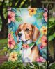 Beagle Luau Garden Flag Mailbox Flag Decorative Yard Flag Banner Outside Patio Artwork Yard Flower Beds, Garden Size, Multicolor