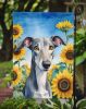 Greyhound in Sunflowers Garden Flag Mailbox Flag Decorative Yard Flag Banner Outside Patio Artwork Yard Flower Beds, Garden Size, Multicolor