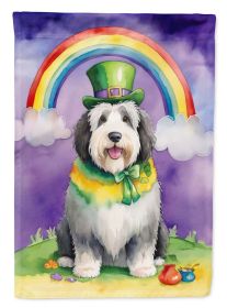 Old English Sheepdog St Patrick's Day Garden Flag Mailbox Flag Decorative Yard Flag Banner Outside Patio Artwork Yard Flower Beds, Garden Size (Default: Default)