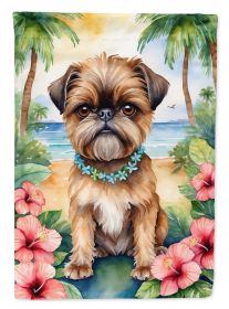 Brussels Griffon Luau Garden Flag Mailbox Flag Decorative Yard Flag Banner Outside Patio Artwork Yard Flower Beds, Garden Size, Multicolor (Default: Default)