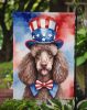 Poodle Patriotic American Garden Flag Mailbox Flag Decorative Yard Flag Banner Outside Patio Artwork Yard Flower Beds, Garden Size, Multicolor