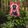 Black Labrador Retriever My Valentine Garden Flag Mailbox Flag Decorative Yard Flag Banner Outside Patio Artwork Yard Flower Beds, Garden Size