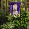 Westie King of Mardi Gras Garden Flag Mailbox Flag Decorative Yard Flag Banner Outside Patio Artwork Yard Flower Beds, Garden Size, Multicolor