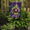 Chocolate Poodle King of Mardi Gras Garden Flag Mailbox Flag Decorative Yard Flag Banner Outside Patio Artwork Yard Flower Beds, Garden Size