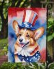 Corgi Patriotic American Garden Flag Mailbox Flag Decorative Yard Flag Banner Outside Patio Artwork Yard Flower Beds, Garden Size, Multicolor