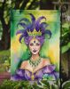 Queen of Mardi Gras Garden Flag Mailbox Flag Decorative Yard Flag Banner Outside Patio Artwork Yard Flower Beds, Garden Size, Multicolor