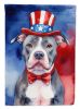 Pit Bull Terrier Patriotic American Garden Flag Mailbox Flag Decorative Yard Flag Banner Outside Patio Artwork Yard Flower Beds, Garden Size