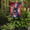 French Bulldog Patriotic American Garden Flag Mailbox Flag Decorative Yard Flag Banner Outside Patio Artwork Yard Flower Beds, Garden Size, Multicolor