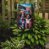All American Saint Bernard Garden Flag Mailbox Flag Decorative Yard Flag Banner Outside Patio Artwork Yard Flower Beds, Garden Size, Multicolor