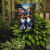 All American Sheltie Garden Flag Mailbox Flag Decorative Yard Flag Banner Outside Patio Artwork Yard Flower Beds, Garden Size, Multicolor