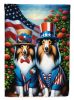 All American Sheltie Garden Flag Mailbox Flag Decorative Yard Flag Banner Outside Patio Artwork Yard Flower Beds, Garden Size, Multicolor