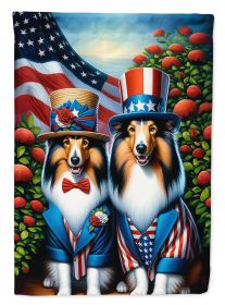 All American Sheltie Garden Flag Mailbox Flag Decorative Yard Flag Banner Outside Patio Artwork Yard Flower Beds, Garden Size, Multicolor (Default: Default)