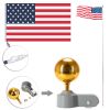 Solemn Outdoor Decoration Sectional Halyard Pole US America Flag Flagpole Kit