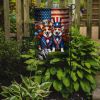 All American Corgi Garden Flag Mailbox Flag Decorative Yard Flag Banner Outside Patio Artwork Yard Flower Beds, Garden Size, Multicolor