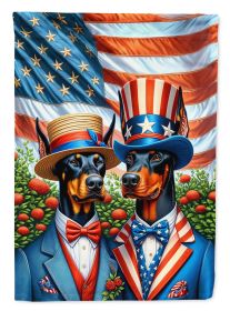 All American Doberman Pinscher Garden Flag Mailbox Flag Decorative Yard Flag Banner Outside Patio Artwork Yard Flower Beds, Garden Size, Multicolor (Default: Default)
