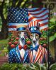 All American Greyhound Garden Flag Mailbox Flag Decorative Yard Flag Banner Outside Patio Artwork Yard Flower Beds, Garden Size, Multicolor
