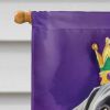 Neapolitan Mastiff King of Mardi Gras House Flag Large Porch Sleeve Pole Decorative Outside Yard Banner Artwork Wall Hanging, Polyester, House Size