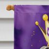 Great Dane King of Mardi Gras House Flag Large Porch Sleeve Pole Decorative Outside Yard Banner Artwork Wall Hanging, Polyester, House Size